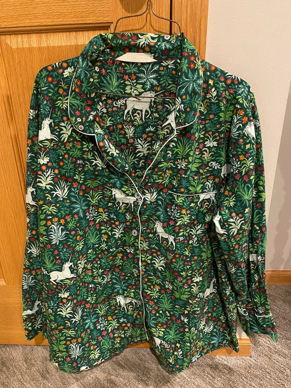 Printfresh Juniper Unicorn Garden Long Sleep Set- Women's Size 2X